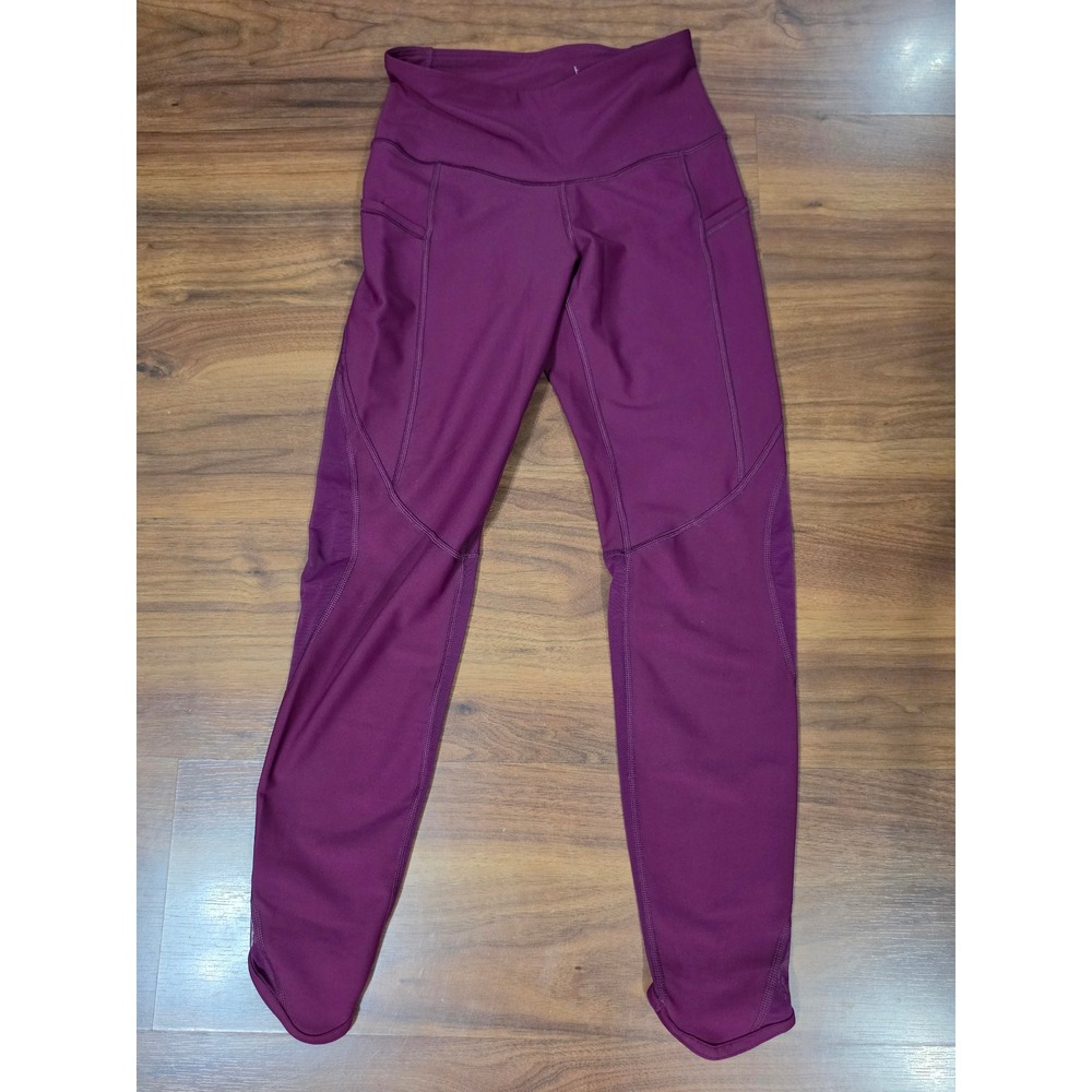 Excellent Old Navy Powersoft Leggings S Purple High-Rise Go-Dry Mesh Pocket